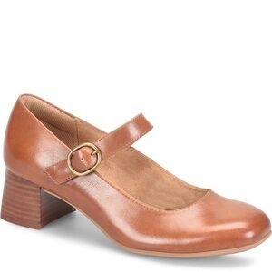 NWT Comfortiva Paula Leather Mary Jane Heels Cork Tan Size 11 — No Box 🤎